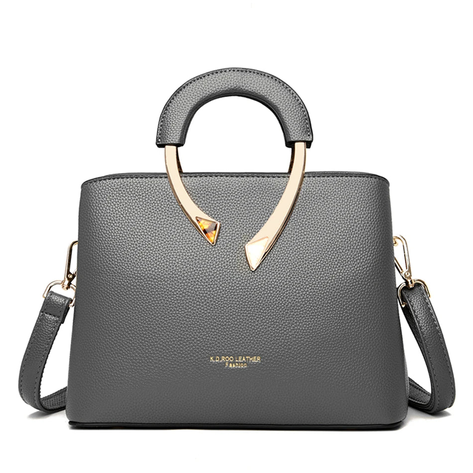 VANDERWAH-Bolsa crossbody de couro genuíno para mulheres, bolsa casual de alta qualidade, bolsas de luxo, bolsas de ombro, 2024