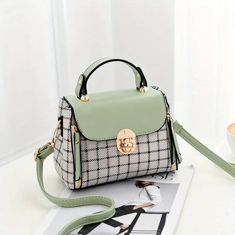 Bolsa Crossbody Xadrez Elegante Linda Top