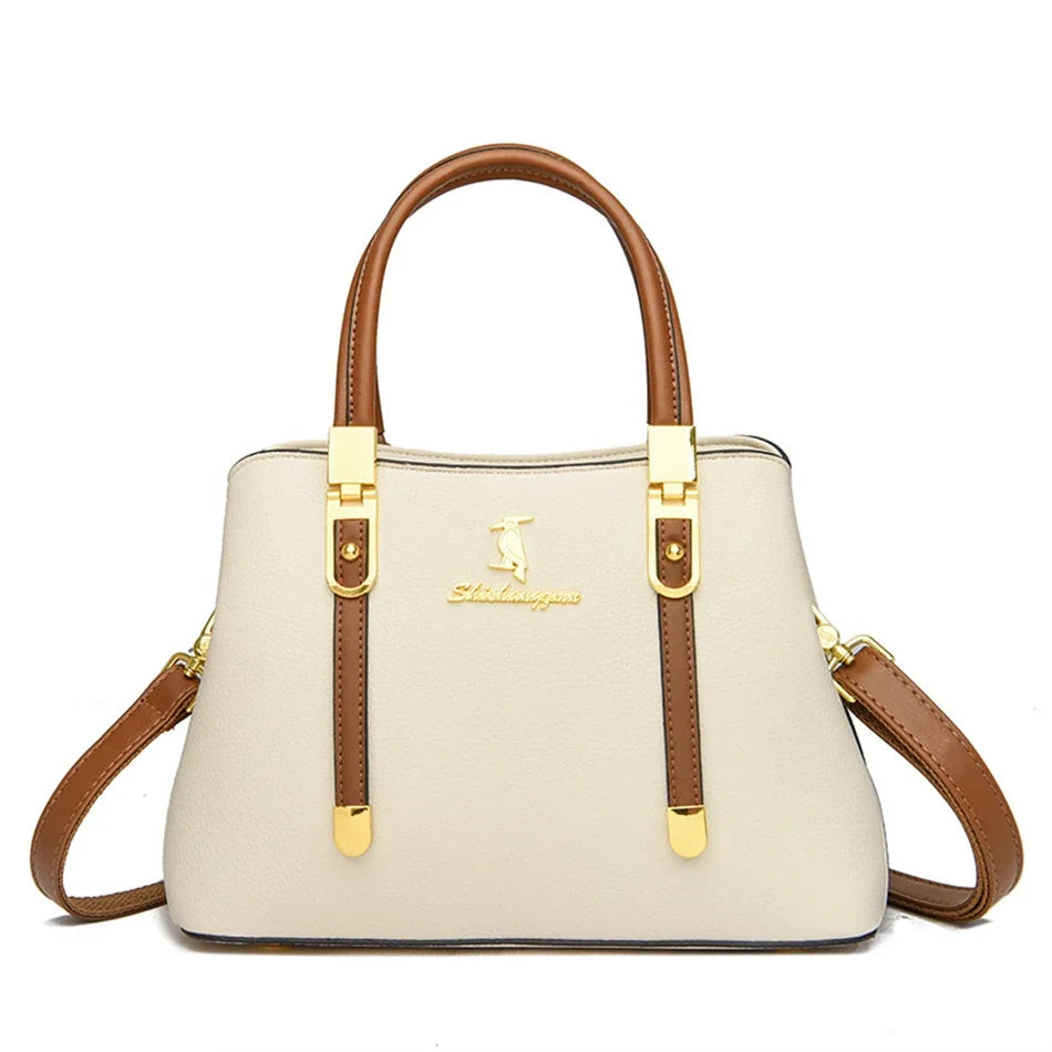 Bolsas Crossbody de Couro Genuíno para Mulheres, Bolsas e Bolsas de Luxo, Ombro Messenger Bag, Totes Casuais, Marca Designer, Alta Qualidade