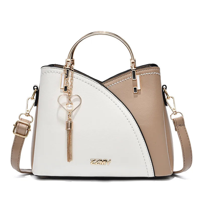 Bolsa Linda Top de Couro PU com Design Exclusivo