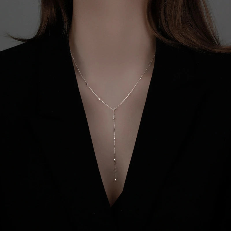 Luxo 925 prata esterlina redonda grânulo gargantilha colar para mulheres vintage corrente de metal charme colar jóias presentes festa
