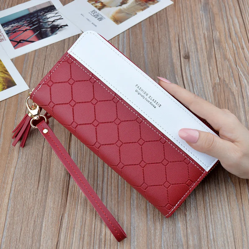 Carteira Clutch Linda Top com Zíper e Borla