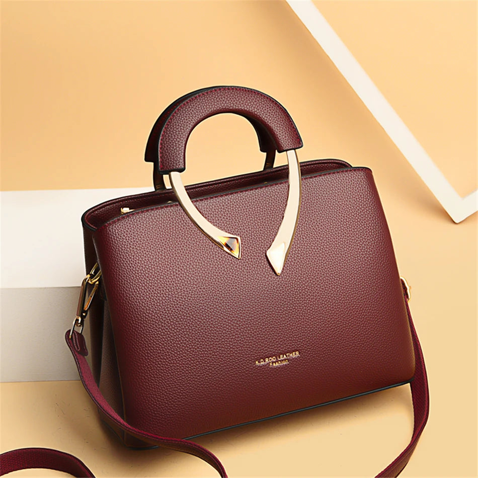 Linda Top - Bolsa Crossbody de Couro Genuíno Luxuosa