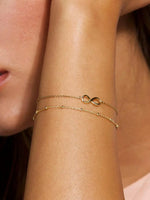 Mini pulseira clássica de 2 camadas, corrente fina, nova moda 2024, aço inoxidável, cor dourada, joias da moda, presente de festa, atacado