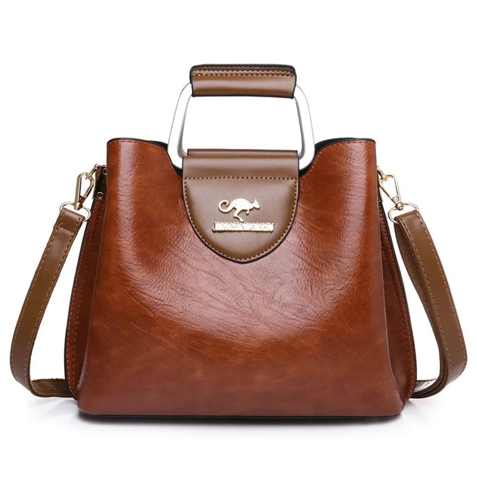 Bolsa de designer de luxo para mulheres, bolsas femininas, couro de óleo, ombro de marca, sacola crossbody messenger, sac fashion pequeno, 2024