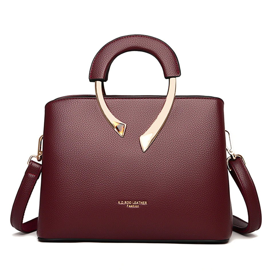 VANDERWAH-Bolsa crossbody de couro genuíno para mulheres, bolsa casual de alta qualidade, bolsas de luxo, bolsas de ombro, 2024