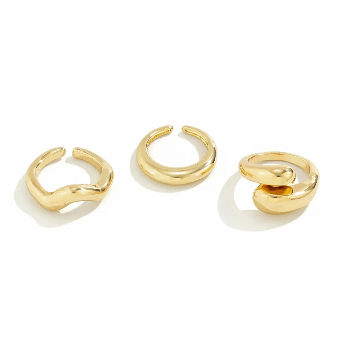Conjunto de Anéis Geométricos Irregulares Linda Top