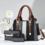 Conjunto Elegante de Bolsas Listradas Linda Top