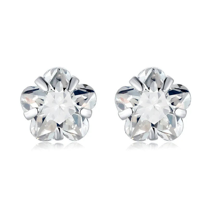 2024 moda 925 prata esterlina estrela coração brincos de cristal zircão para brinco feminino festa de casamento jóias acessórios