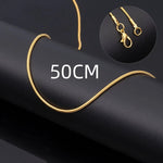 Colar Clássico de Aço Inoxidável Dourado Linda Top