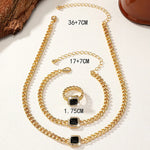 Conjunto Elegante de Joias Geométricas Linda Top