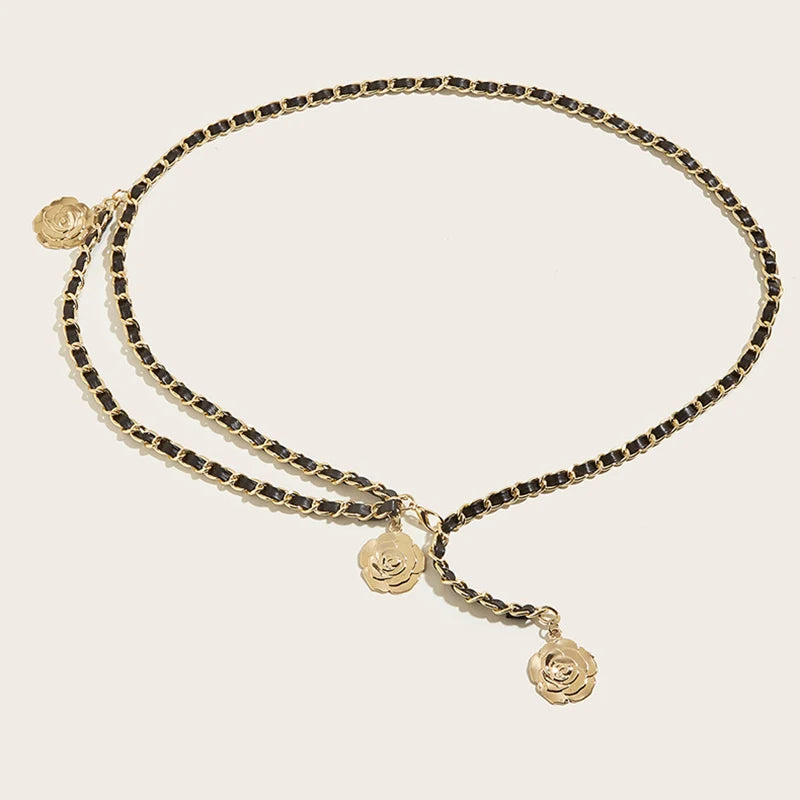 Cinto de Corrente Floral Linda Top