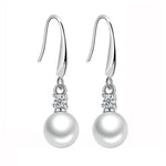 Genuíno 925 prata esterlina nova alta qualidade jóias cristal pérola brincos para moda feminina xy0103