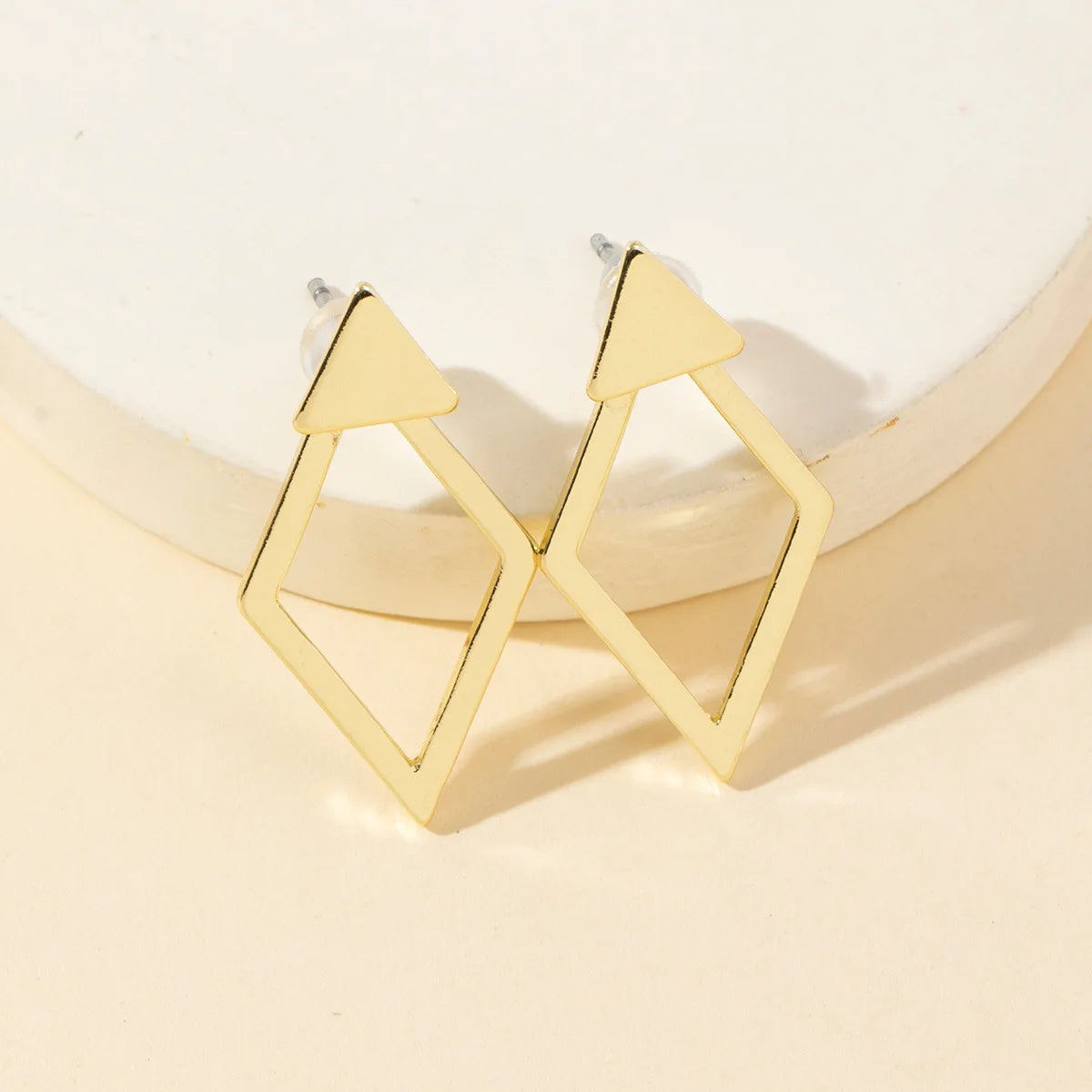 Ftcy minimalista geométrico quadrado brincos para mulheres dupla camada destacável triângulos design brincos punk festa jóias
