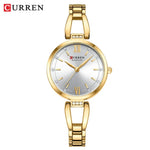 Relógio Feminino Elegante de Aço Inoxidável CURREN