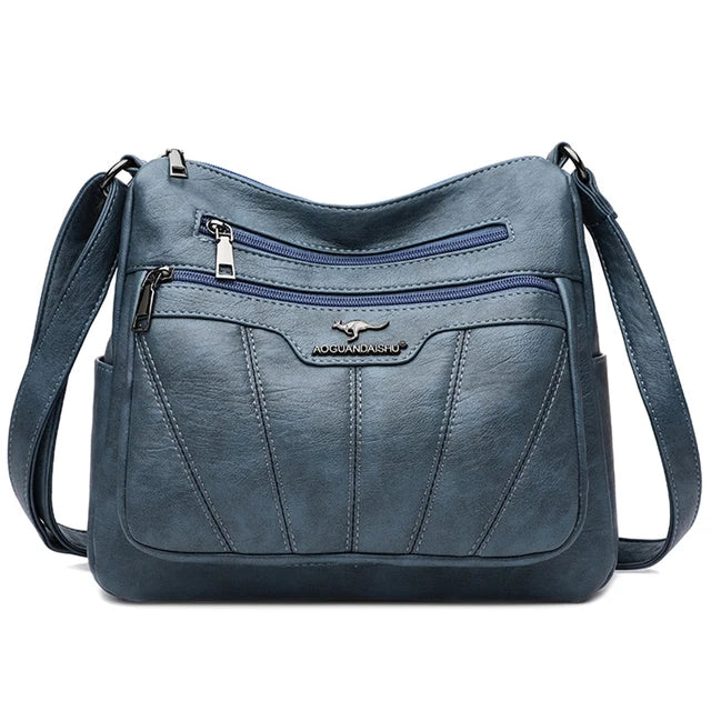 Bolsa Linda Top de Couro Luxuosa com Grande Capacidade