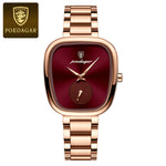 POEDAGAR-Relógio de quartzo feminino impermeável em aço inoxidável, relógio feminino elegante, relógios de luxo para senhoras, alta qualidade
