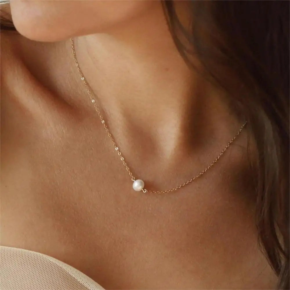 Mariasz minimalista cor de ouro aço inoxidável coração delicado clássico zircão charme anti manchar corrente colar para jóias femininas