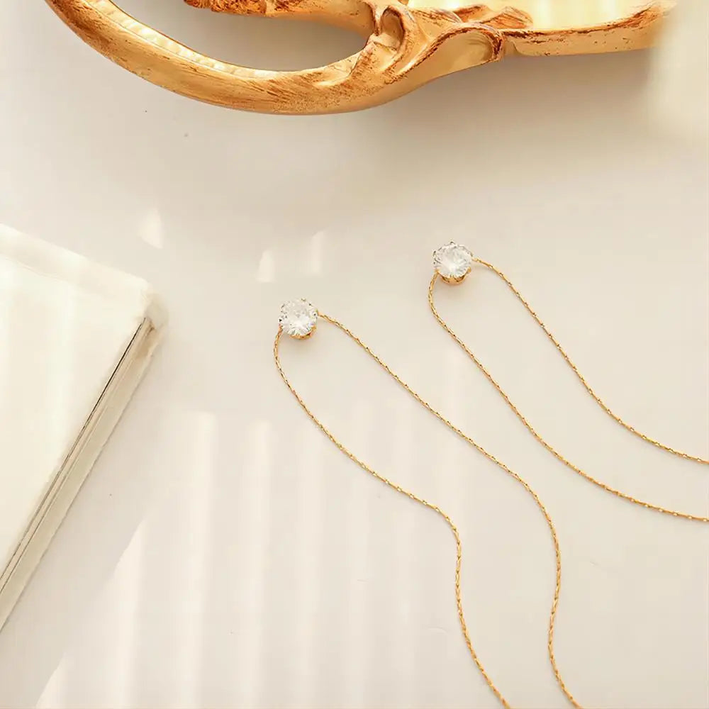 Mariasz minimalista cor de ouro aço inoxidável coração delicado clássico zircão charme anti manchar corrente colar para jóias femininas