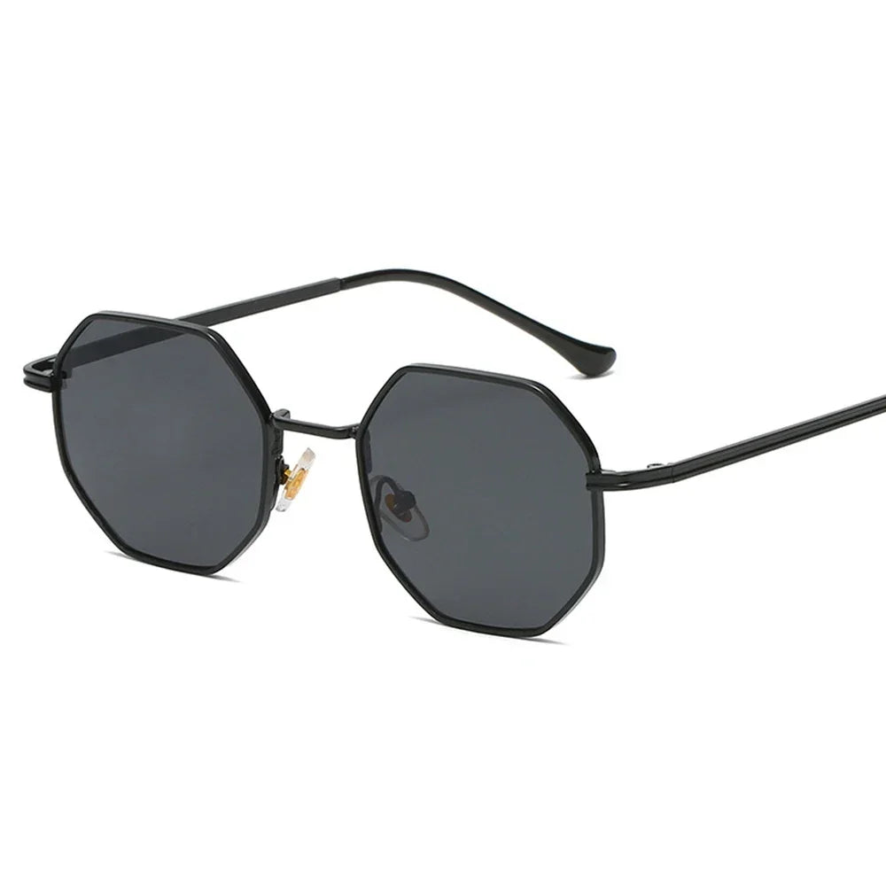 Óculos de Sol Octagon Metal Luxo Linda Top