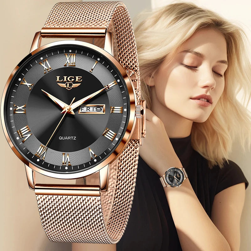 Relógio Feminino Luxo Linda Top - Elegância e Sofisticação