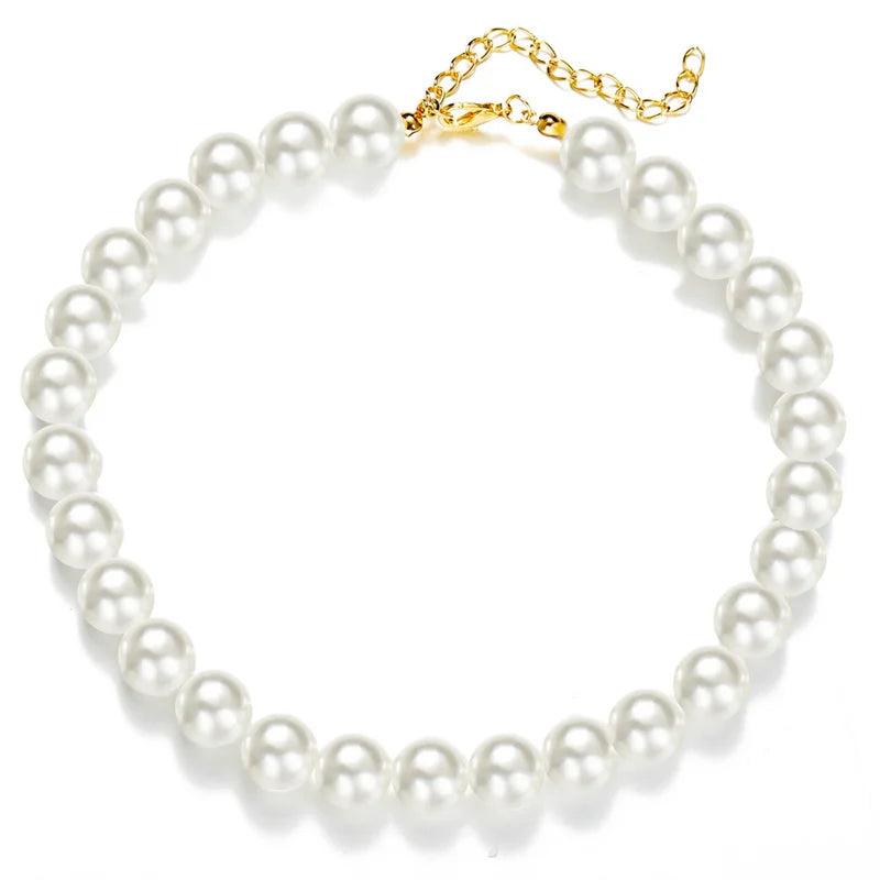 Colar de pérolas para mulheres Festa de casamento Jóias, corrente elegante multicamadas, presente acessórios retrô, nova moda, 2024