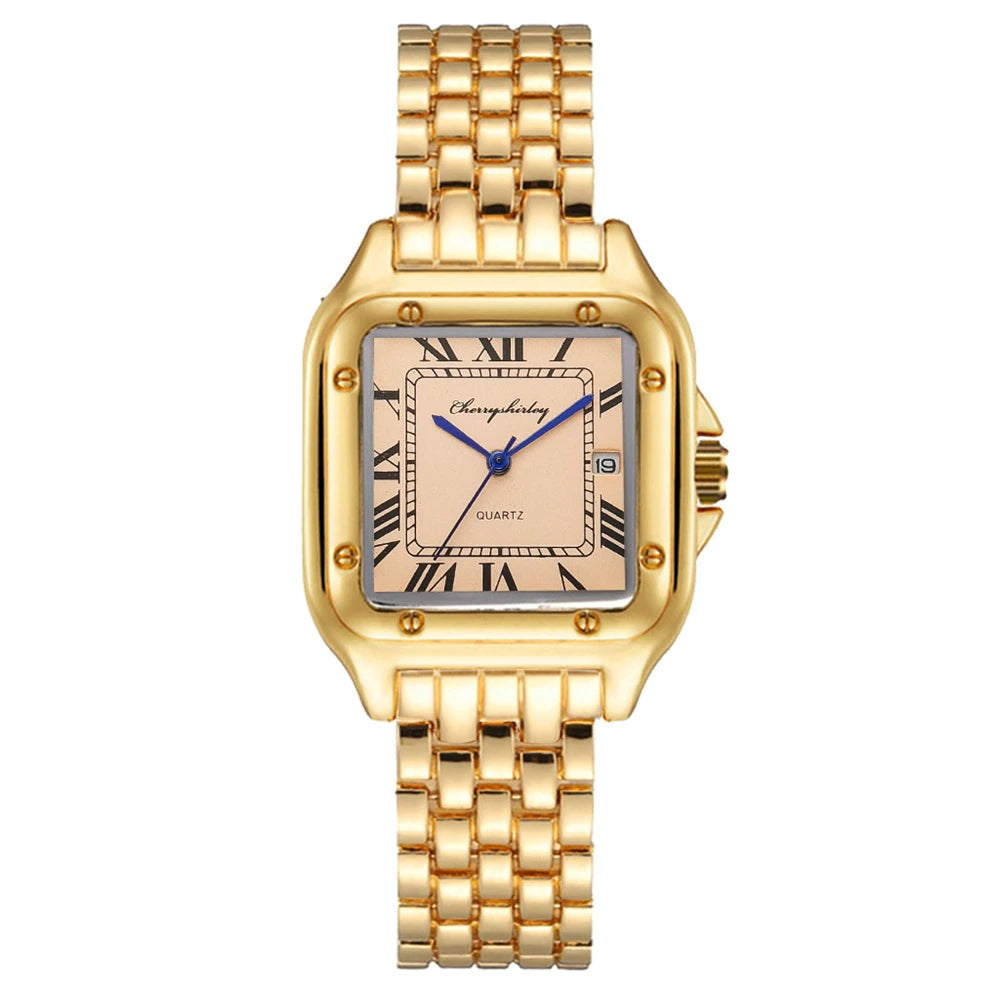 Relógio Feminino Luxo Linda Top Quartzo Romano