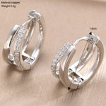 Brincos Geométricos de Zircão Linda Top