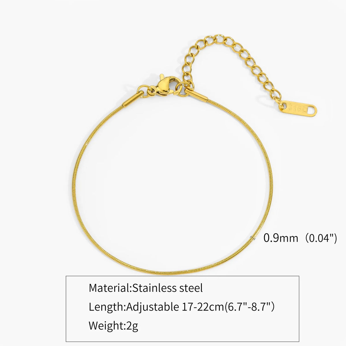 Novo ultra-fino aço inoxidável cobra corrente pulseira cor de ouro simples pulseira para mulheres ins moda jóias acessórios