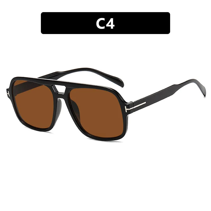 Novas mulheres óculos de sol high end rua fotografia moderna na moda em forma de t grande quadro piloto óculos de sol hip hop bouncy óculos de sol