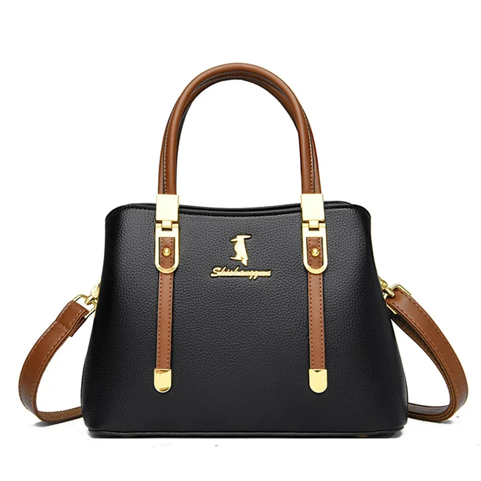 Bolsas Crossbody de Couro Genuíno para Mulheres, Bolsas e Bolsas de Luxo, Ombro Messenger Bag, Totes Casuais, Marca Designer, Alta Qualidade